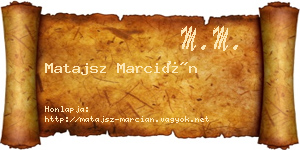 Matajsz Marcián névjegykártya